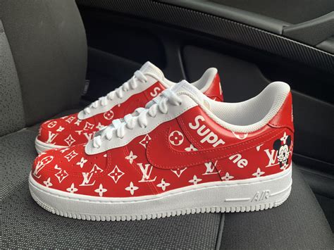 af1 louis vuitton red|air force 1s louis vuitton.